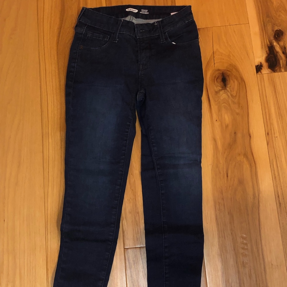 Navy blue super skinny jeans